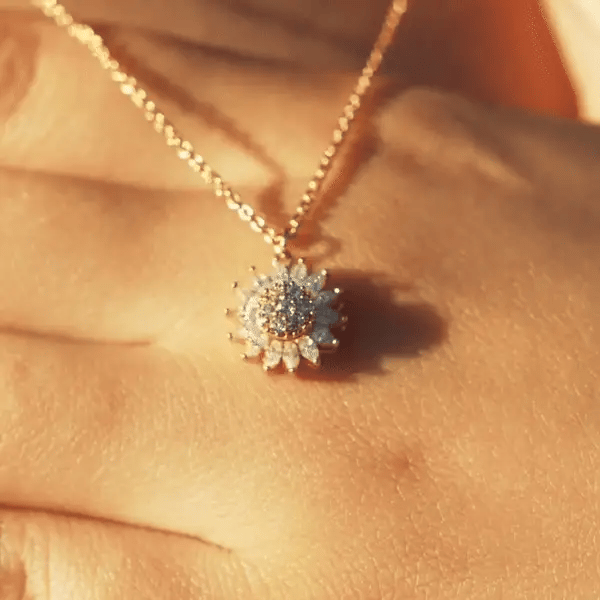 Collar girasol giratorio